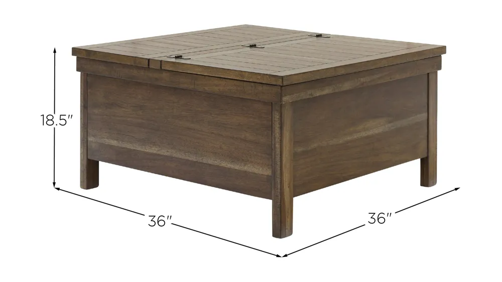Montana Lift-Top Coffee Table Dimensions