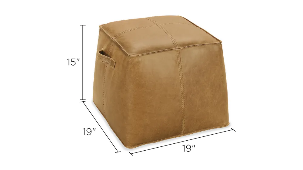 Dizzy Leather Ottoman Dimensions