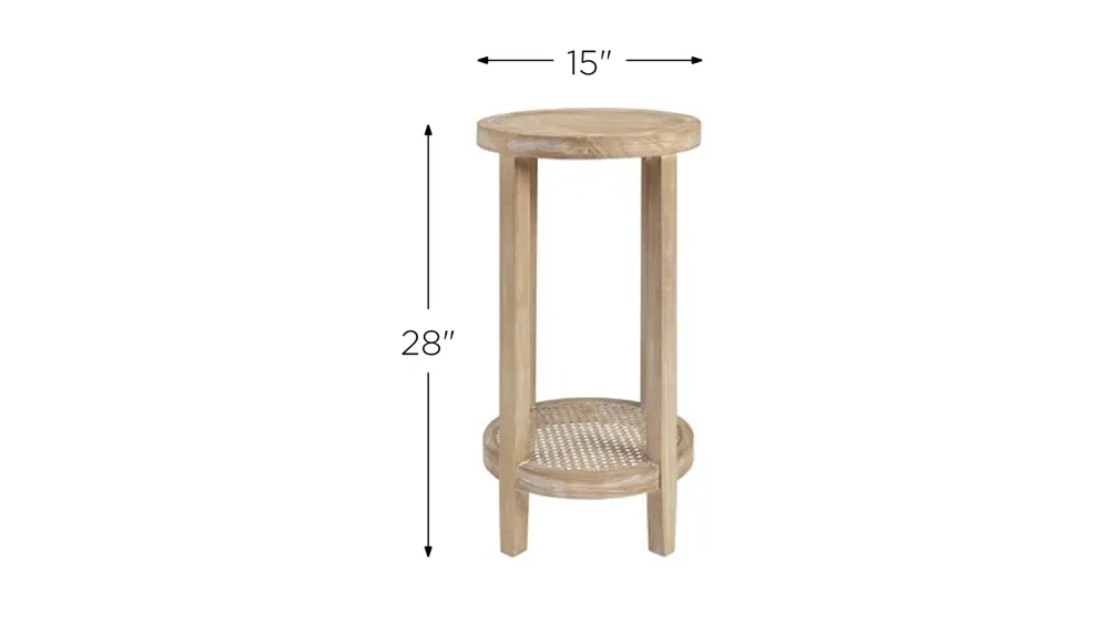 Fatima Round AccentTable Dimensions
