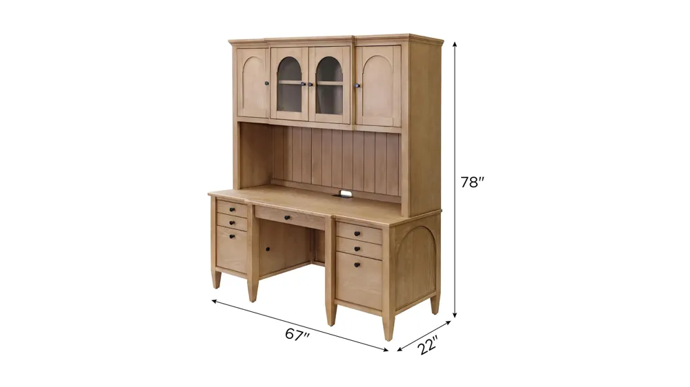 Memphis 2-pc. Credenza and Hutch Dimensions