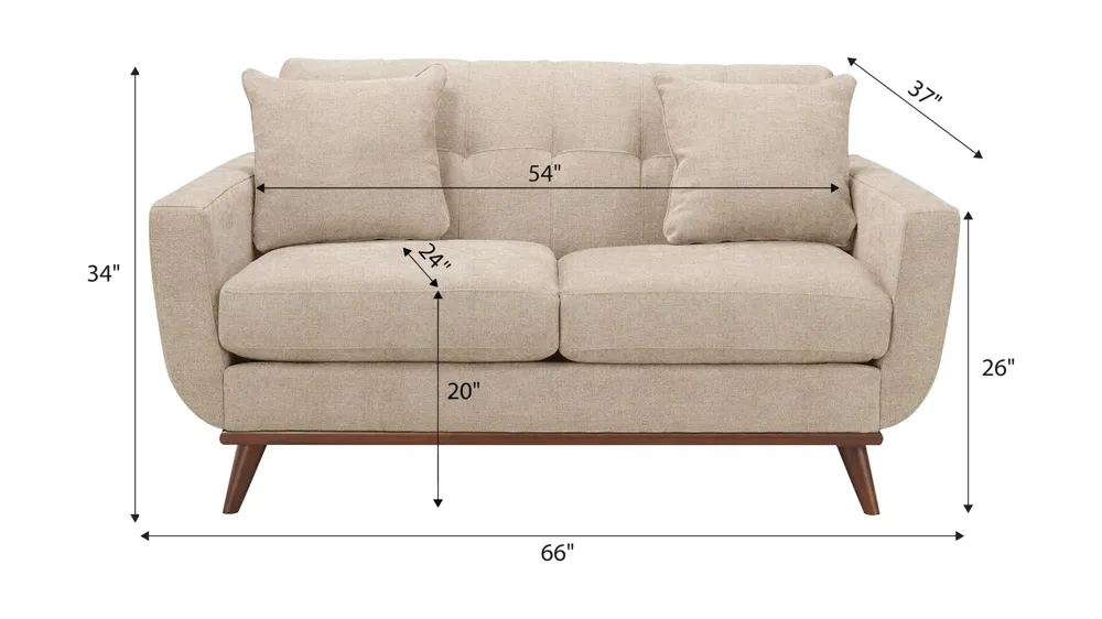 Milo Loveseat Dimensions
