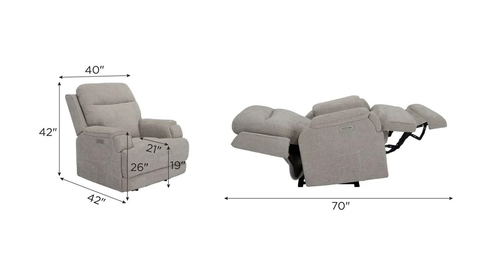 Locklan Zero Gravity Triple Power Recliner | Raymour & Flanigan