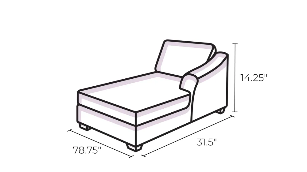 Leroy Outdoor Chaise Lounge Dimensions