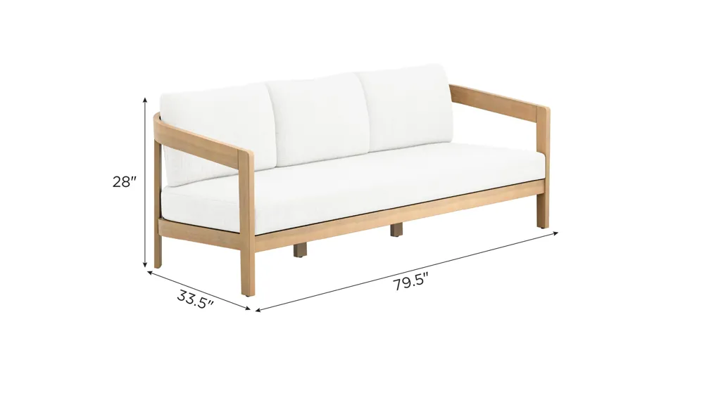 Wesley Outdoor Patio Sofa Dimensions