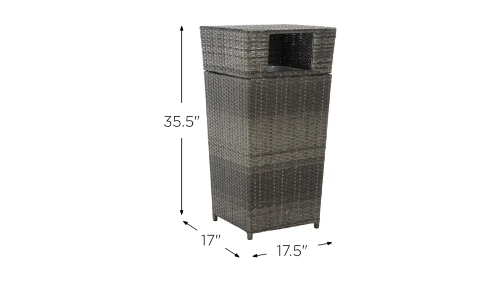 Annalise Outdoor Trash Bin Dimensions