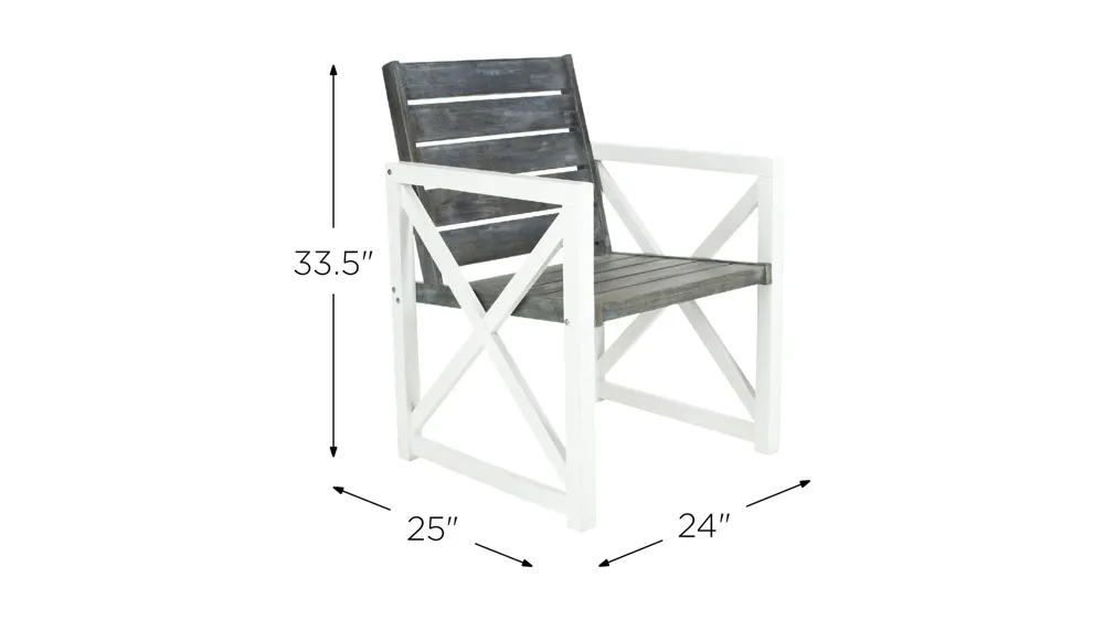 Bertie Outdoor Armchair - Set of 2 Dimensions