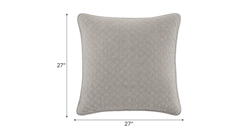 Anna Diamond Quilted Euro Sham Dimensions