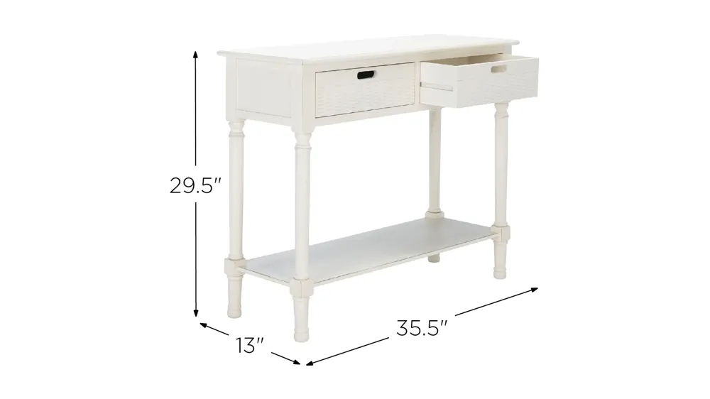 Beale 2 Drawer Console Table Dimensions