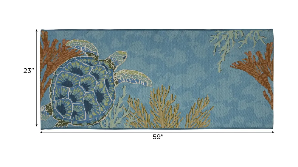 Esencia Sea Turtle Garden Indoor/Outdoor Mat Dimensions