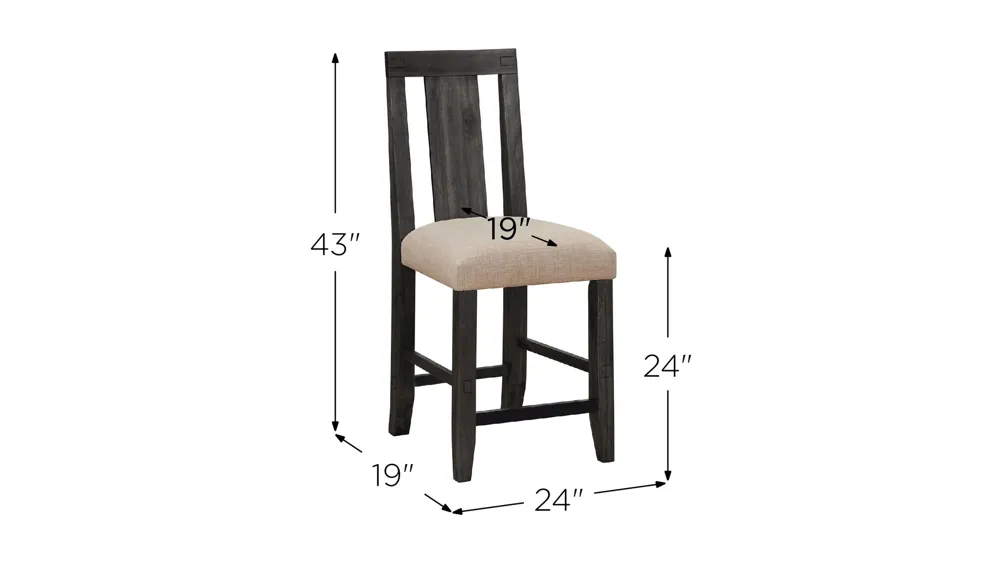 Meadow Counter-Height Dining Chair Dimensions