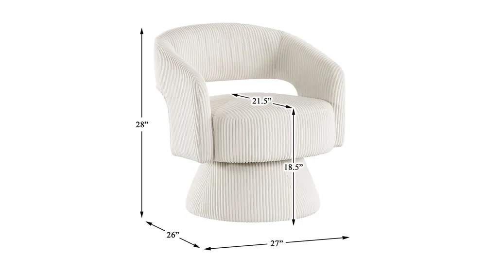 Clair Swivel Chair Dimensions