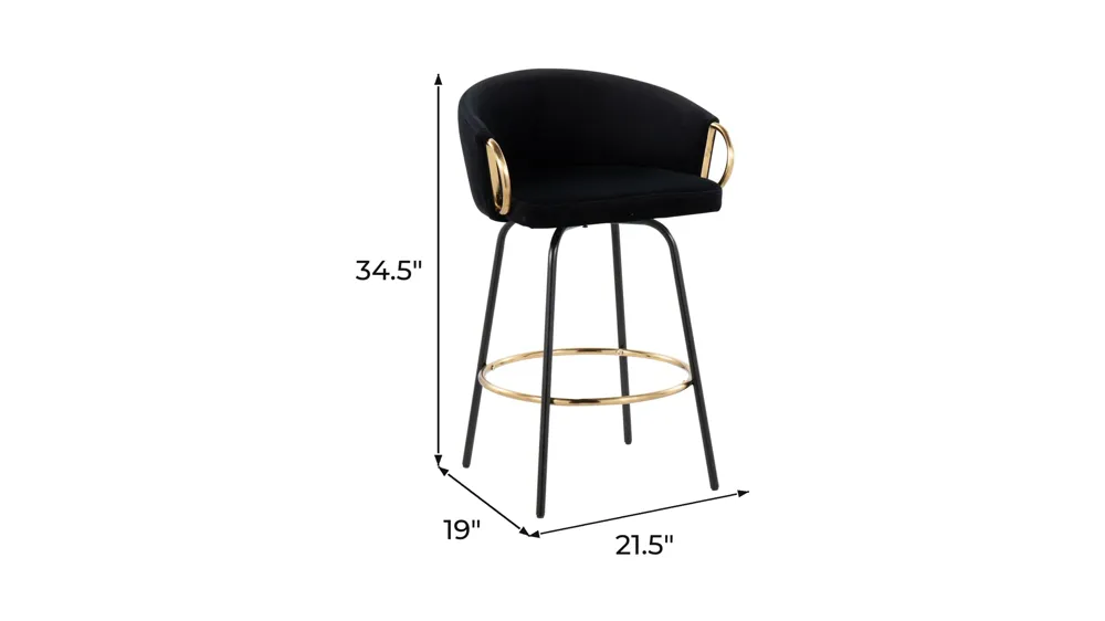 Claire Counter Stool- Set of 2 Dimensions