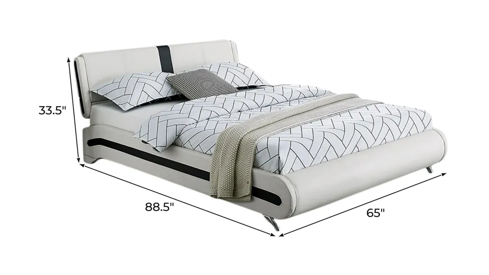 Carlton Platform Bed with 2 Nightstands Dimensions