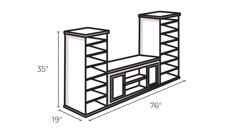 Melange Four Door Entertainment Credenza Dimensions
