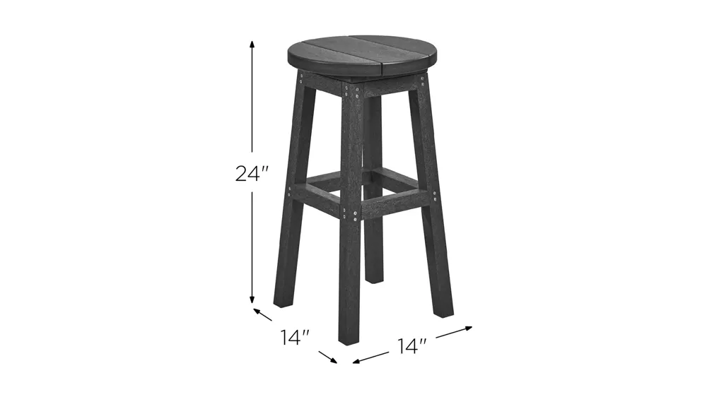 Generation Recycled Outdoor Counter Height Dining Stool Dimensions