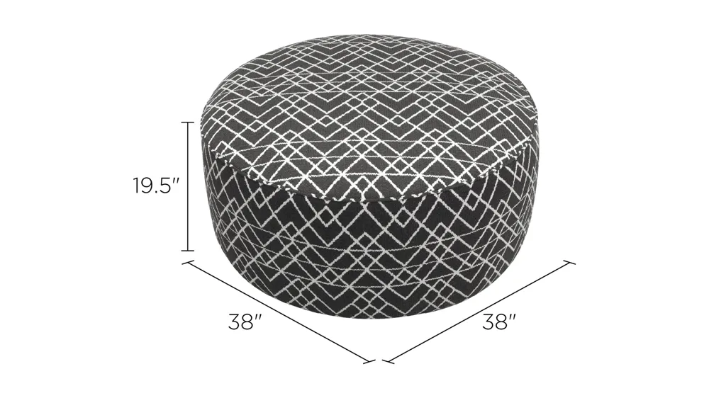 Daine Round Ottoman Dimensions