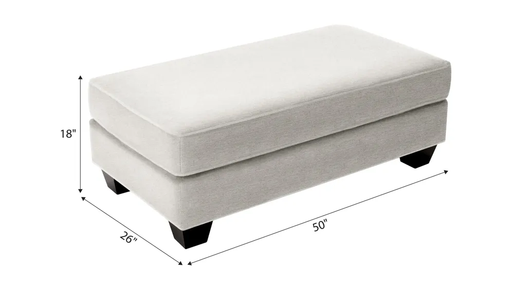 Briarwood Chair-and-a-Half Ottoman Dimensions