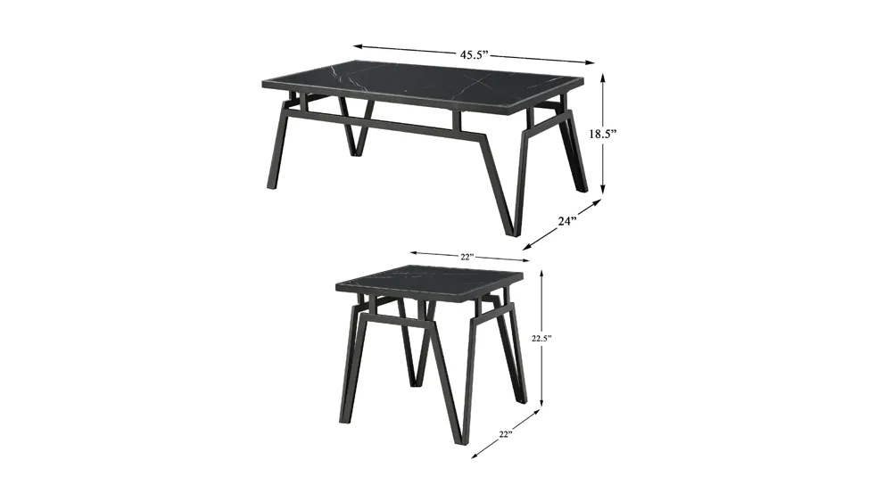 Rex 3-pc. Occasional Tables Dimensions