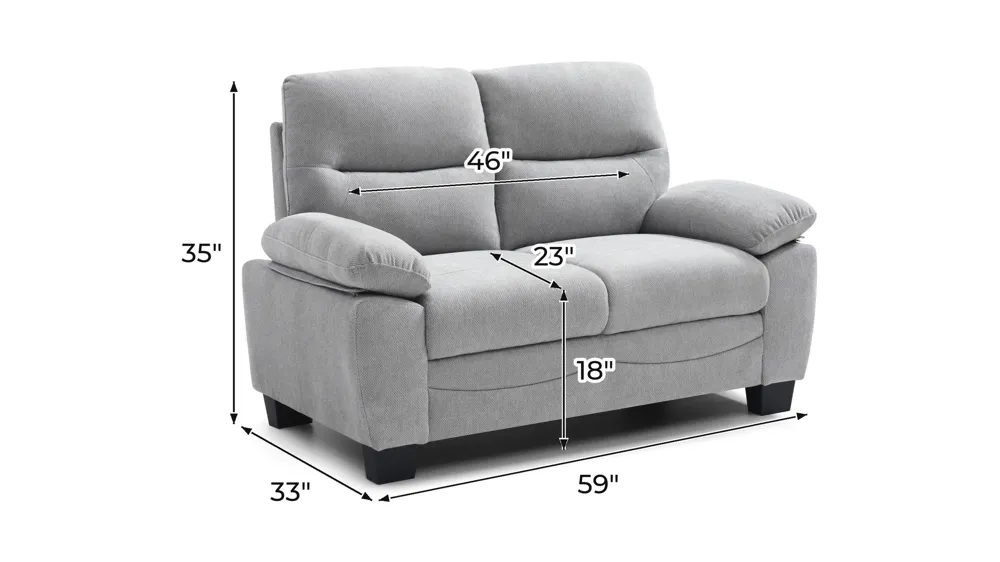 Summerton Loveseat Dimensions