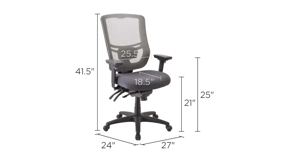 Tempur-Pedic Mesh Back Home Office Chair Dimensions