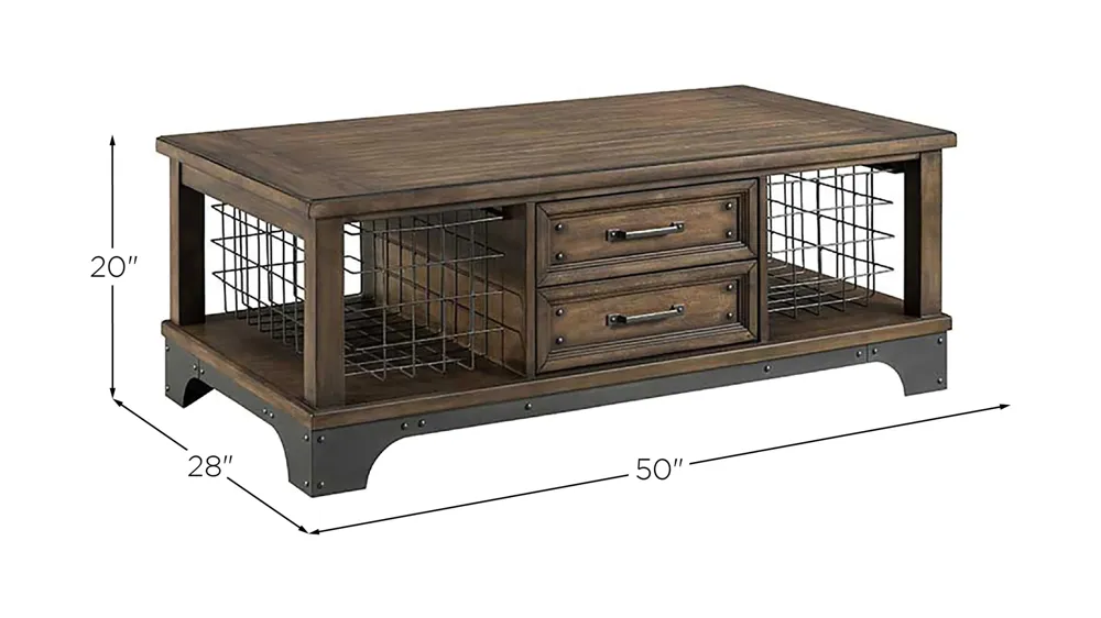 Whiskey River Coffee Table Dimensions