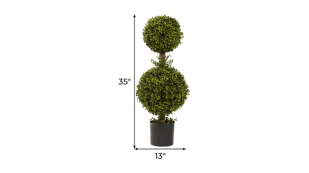 Double Boxwood Artificial Topiary Dimensions