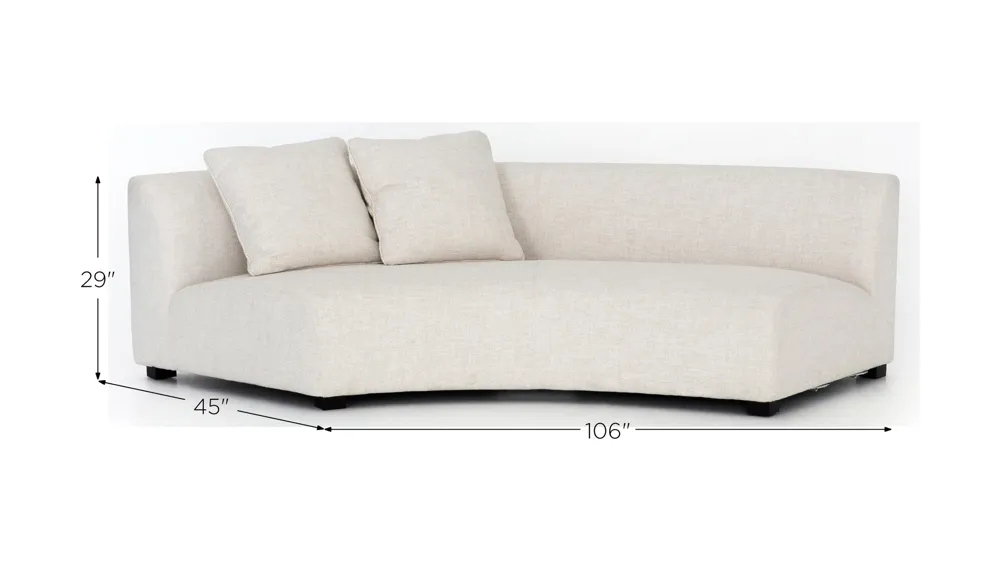 Liam Left Arm Facing Sofa Dimensions