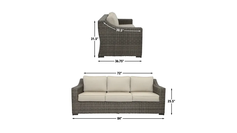 Jones Outdoor Sofa Dimensions