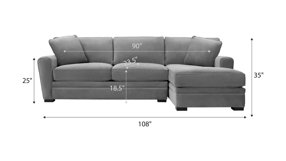 Artemis II 2-pc. Sectional Dimensions