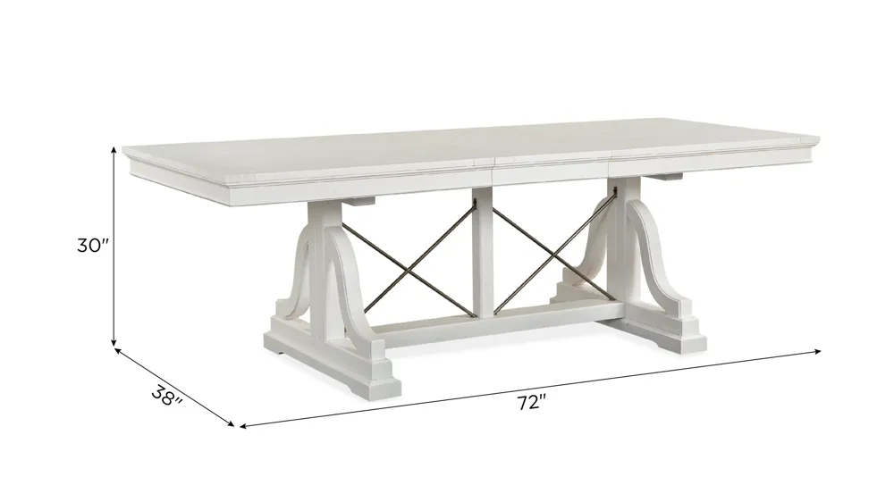 Westley Falls Trestle Dining Table Dimensions