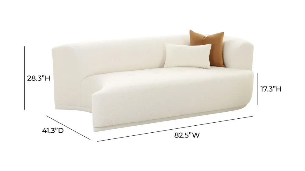 Fickle Modular RAF Loveseat Dimensions
