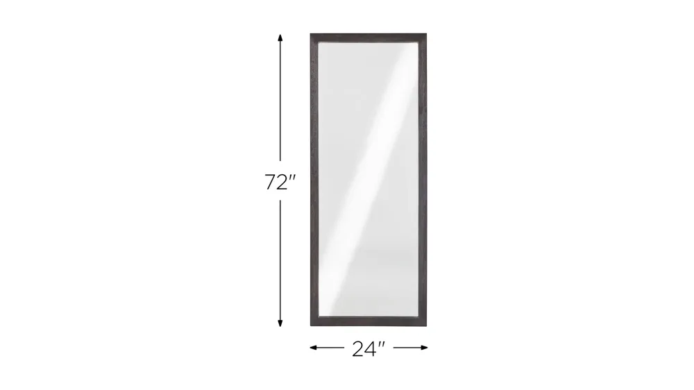 Oxford Floor Low Mirror - Basalt Grey Dimensions