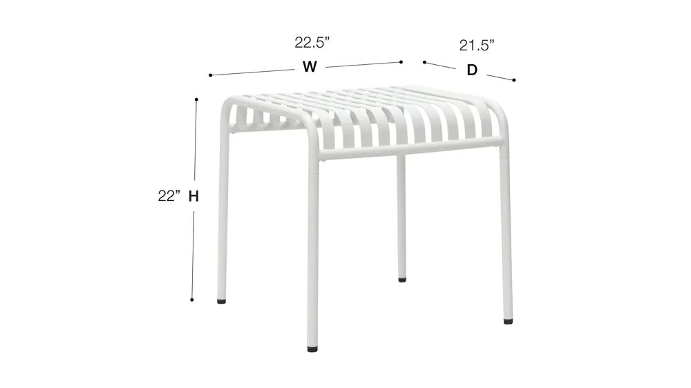 Enid 22" Outdoor Side Table Dimensions