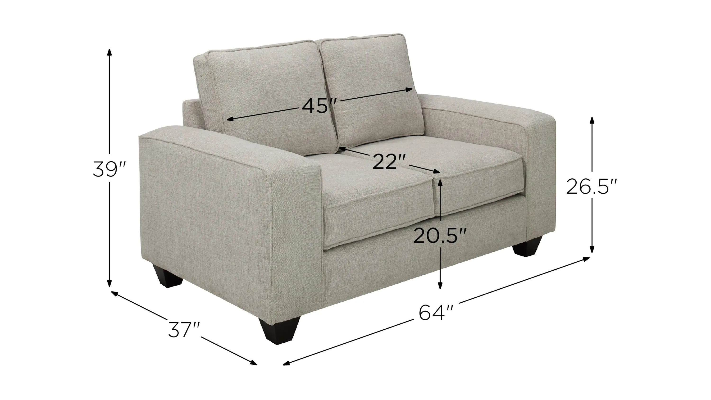 Alston Chenille Loveseat | Raymour & Flanigan