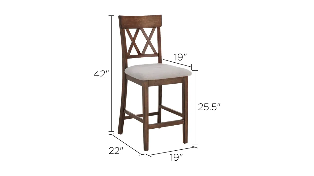 Elmore Counter-Height Dining Chair Dimensions