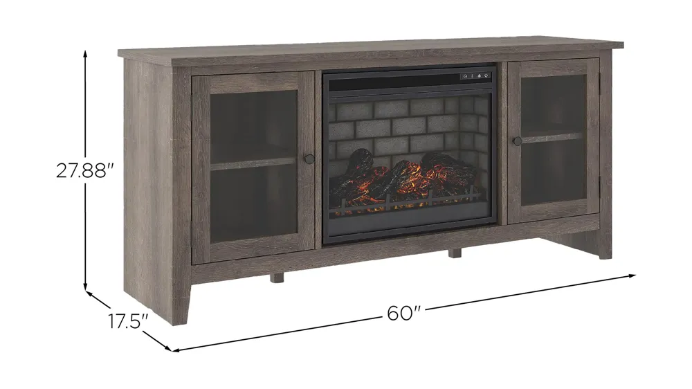 Arlenbry TV Stand & Electric Fireplace Dimensions