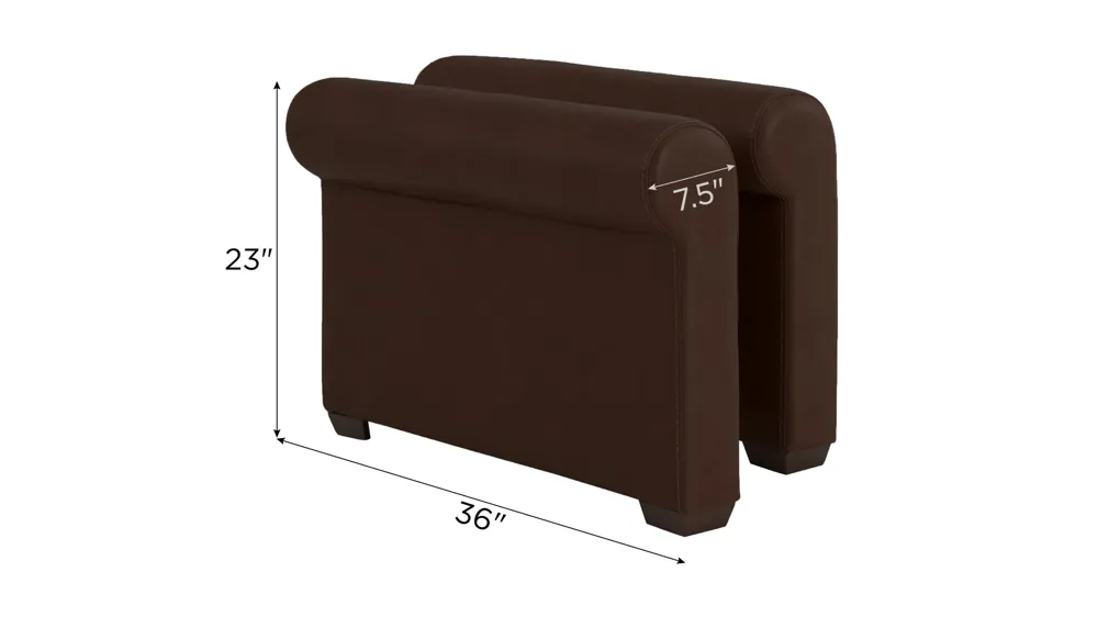Harley Set of Two Leather Roll Arms Dimensions
