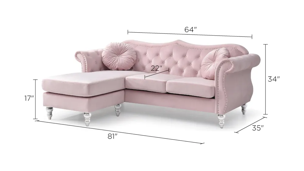 Hollywood Sectional Sofa Dimensions