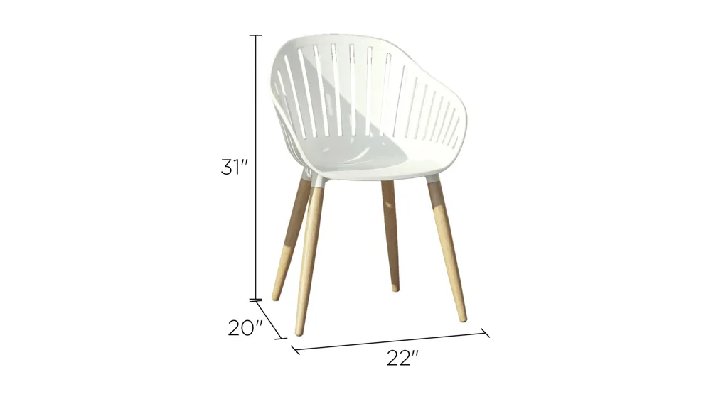 Amazonia Outdoor 4-pc. Teak Chairs Dimensions
