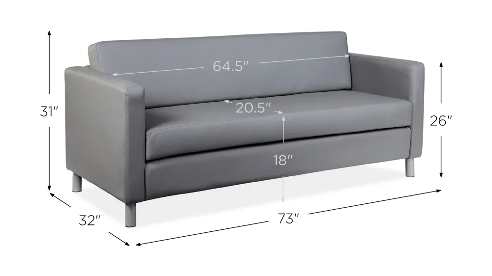 Define Collection Sofa by OfficeSource Dimensions
