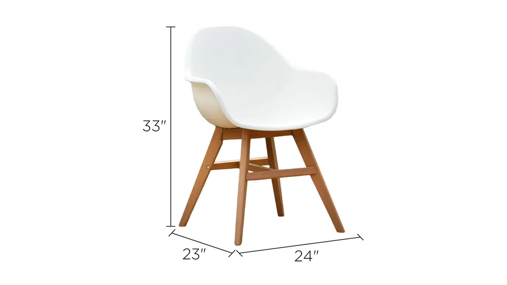 Amazonia Outdoor 4-pc. Eucalyptus Chairs Dimensions