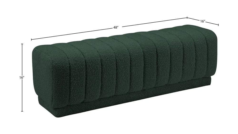 Heathrow Boucle Fabric Ottoman/Bench Dimensions