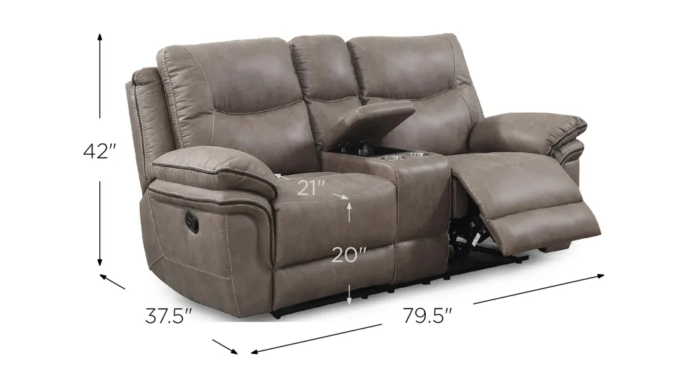 Isabella Console Loveseat Dimensions