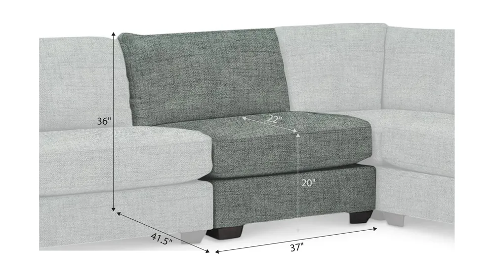 Thatcher Armless Chair Dimensions