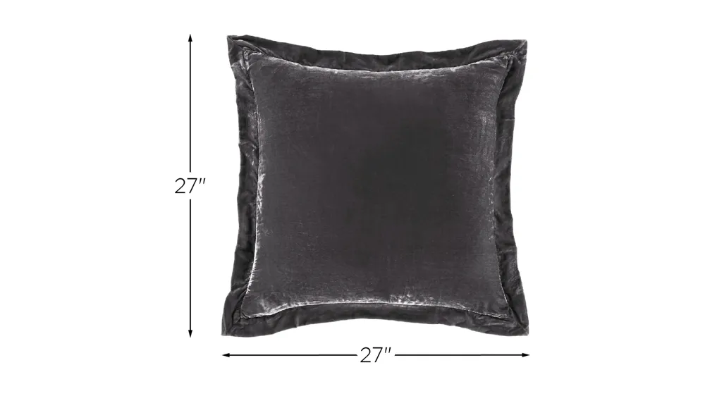 Stella Silk Velvet Flanged Euro Sham Dimensions