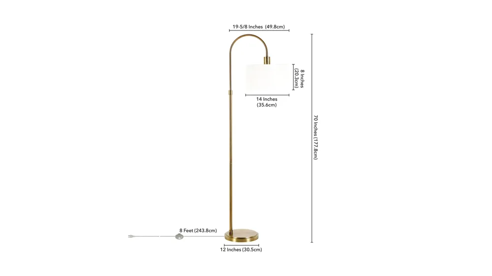 Demi Arc Floor Lamp Dimensions