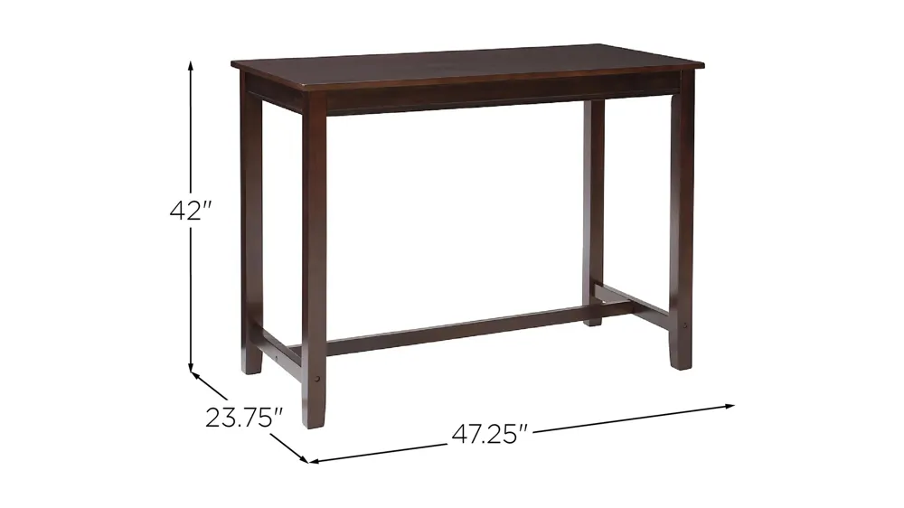 Claridge Bar Height Pub Table Dimensions