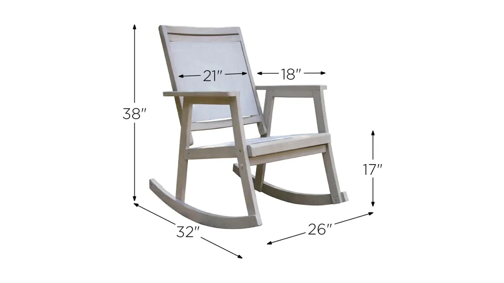 Arrington Outdoor Sling Rocker Dimensions