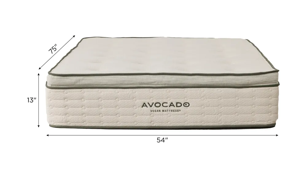 Avocado Vegan Plush Pillow Top Mattress Dimensions