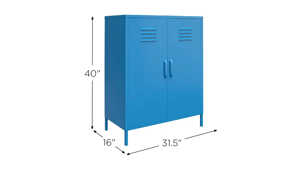 Novogratz Cache Two Door Metal Locker Storage Cabinet Dimensions
